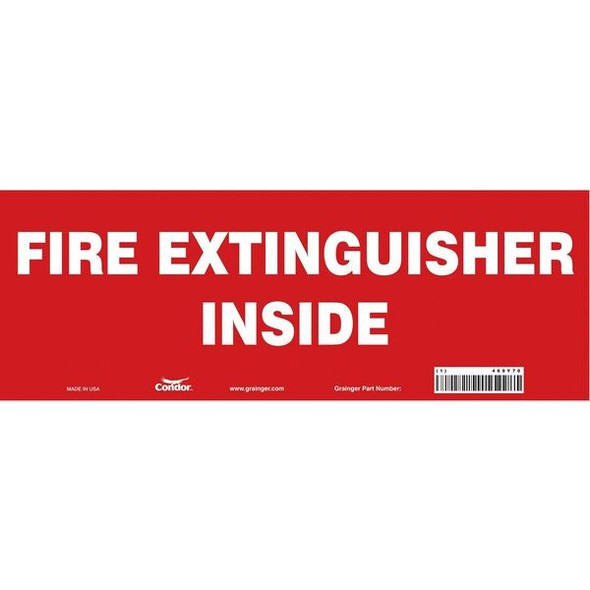 Safety Sign, 5 in Height, 14 in Width, Vinyl, Vertical Rectangle, English