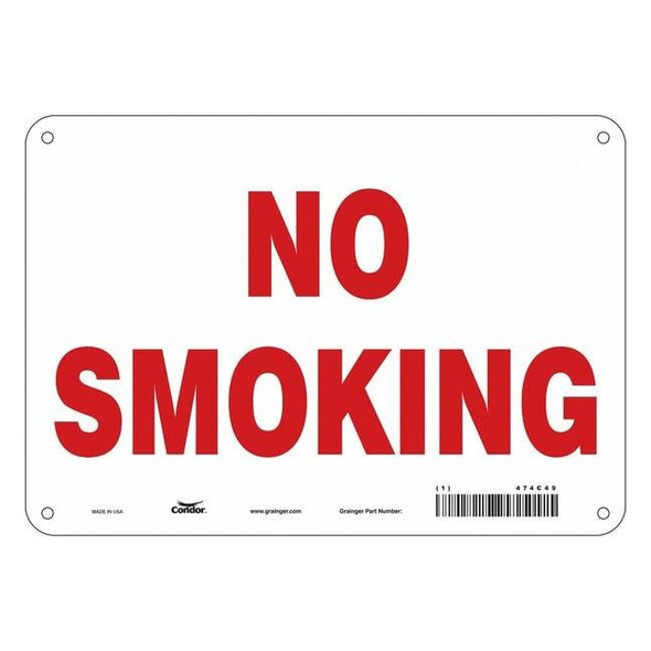 Condor Safety Sign, 7" H, 10" W,  Vertical Rectangle, English, 474C49 474C49