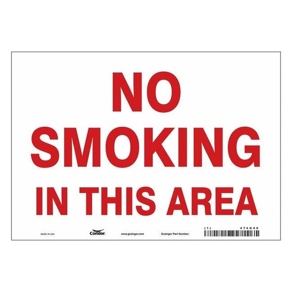 Safety Sign, 7" H, 10" W, Vinyl, Vertical Rectangle, English, 474G40