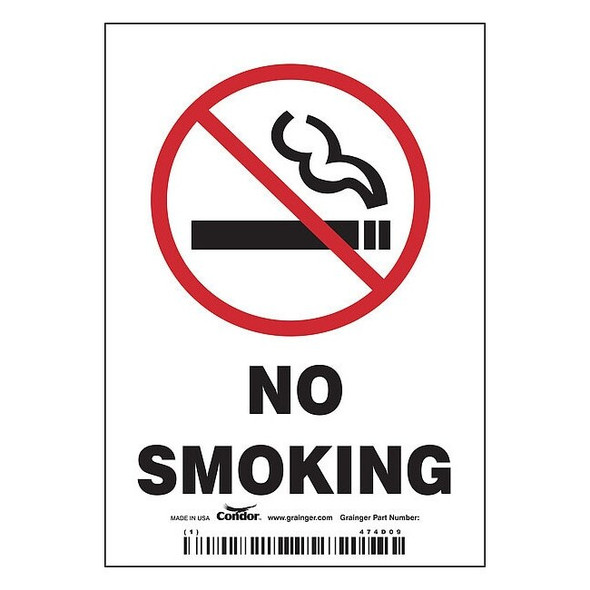 Safety Sign, 5 in H, 3 1/2 in W, Vinyl, Vertical Rectangle, English, 474D09