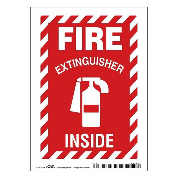 Condor Safety Sign,5" W,7" H,0.004" Thickness 469Z81