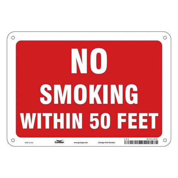 Condor Safety Sign, 7" H, 10" W,  Vertical Rectangle, English, 474J54 474J54