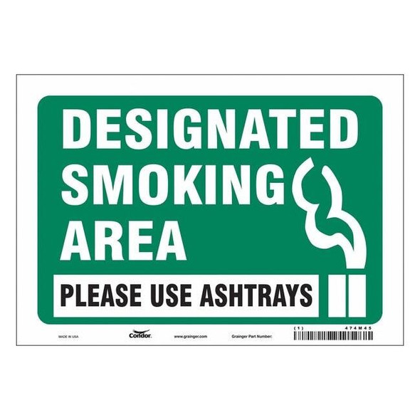 Safety Sign, 7" H, 10" W, Vinyl, Vertical Rectangle, English, 474M45