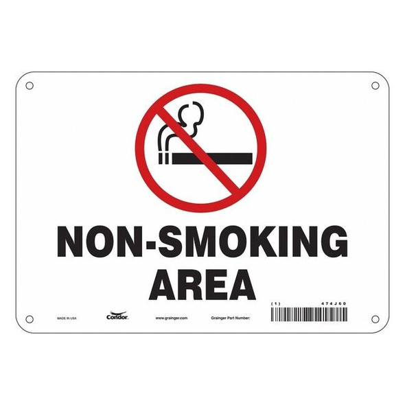 Condor Safety Sign, 7" H, 10" W,  Vertical Rectangle, English, 474J60 474J60