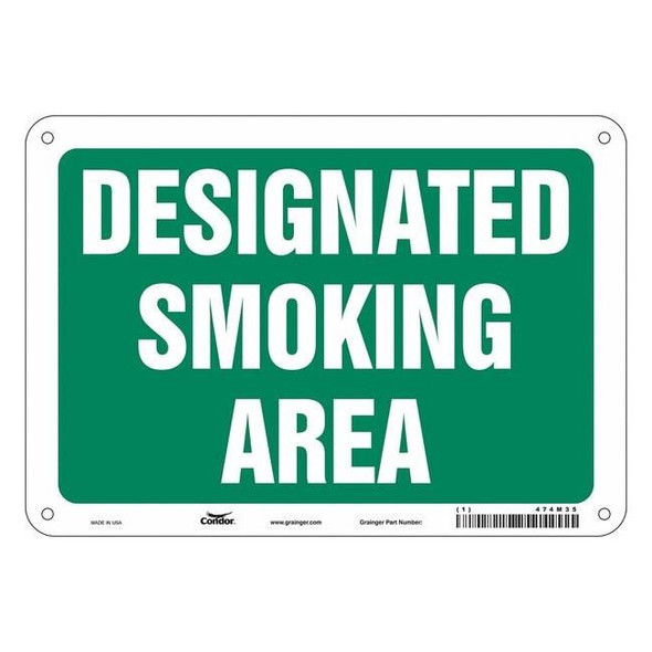 Condor Safety Sign, 7" H, 10" W,  Vertical Rectangle, English, 474M35 474M35