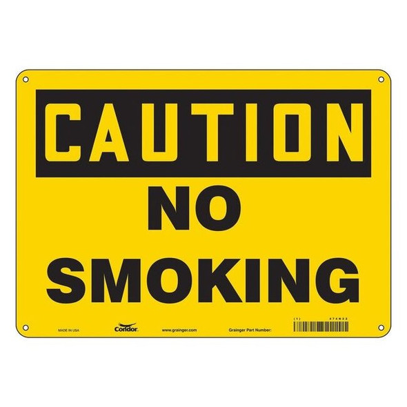 Safety Sign, 10" H, 14 in W,  Horizontal Rectangle, English, 474N22