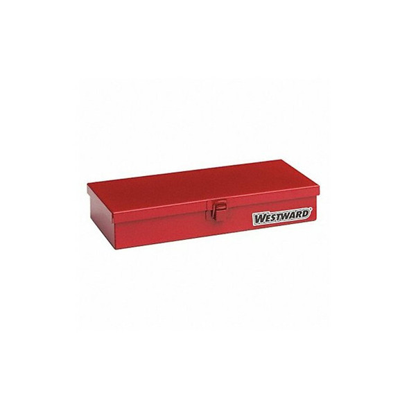 Westward WESTWARD Tool Box, Steel, Red, 10-1/4 in W x 5 in D x 2 in H 35XR65