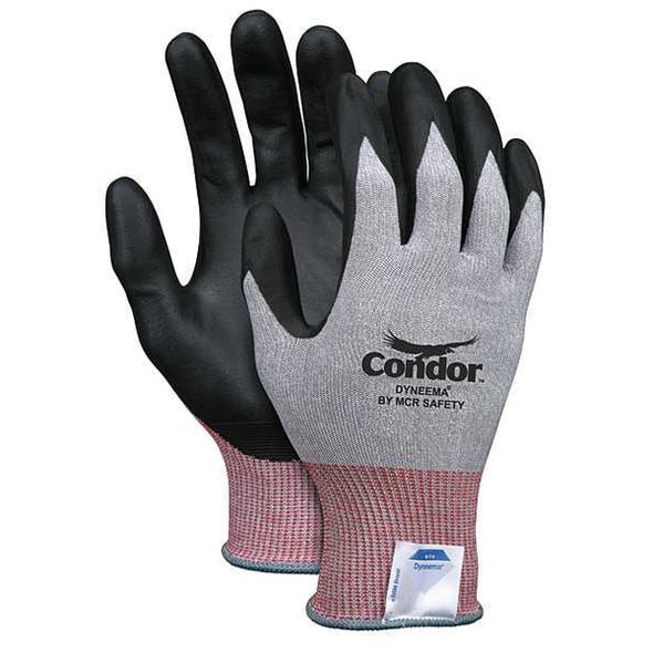 Condor Cut Resistant Gloves,Gray/Black,L,PR 30YP55 Condor Cut Resistant Gloves,Gray/Black,L,PR 30YP55