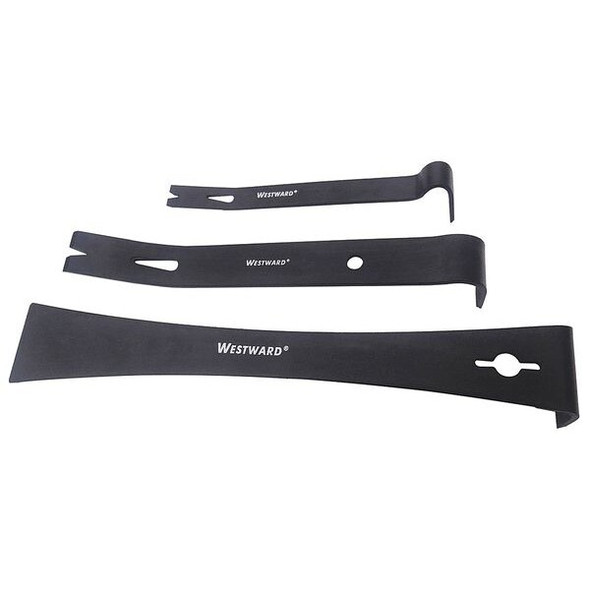 Westward Pry Bar,Curved,High Carbon Steel,3pcs. 31MA23