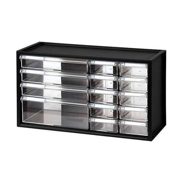 polystyrene, Compartment Cabinet, 7 in D x 9 3/4 in H x 17 3/4 in W