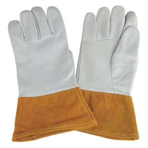 Condor Welding Gloves, Gauntlet Cuff, Straight Thumb, Premium Goatskin, L, 1 PR