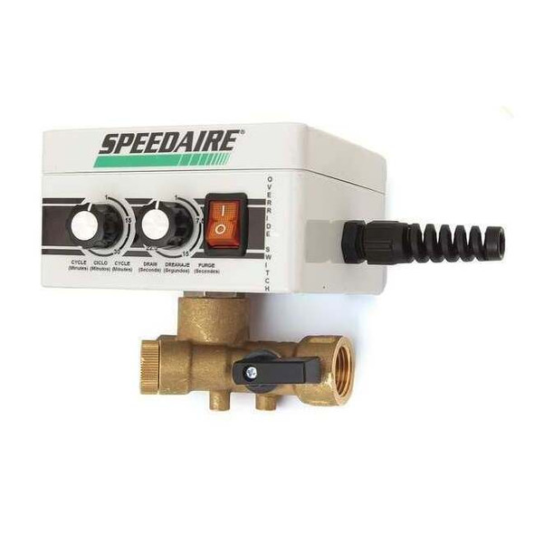 Speedaire Auto Drain Valve,Drain Size 1/2",4.0 gpm 53CE44