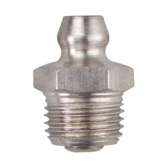 Westward Grease Fitting, Straight, SS, 21/32" L, PK10 52NZ85