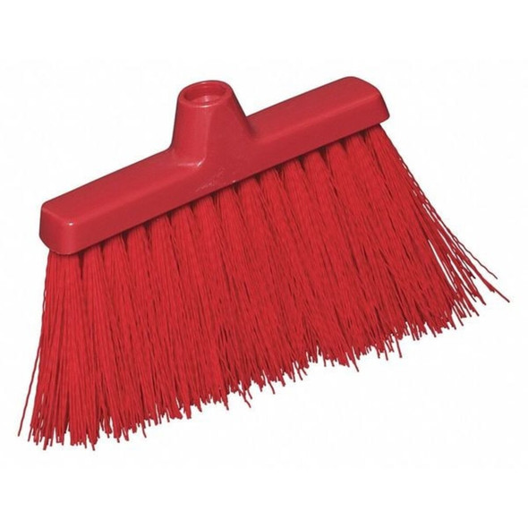 Tough Guy 9 1-8 in Sweep Face Broom Head, Stiff, Synthetic, Red 48LZ63