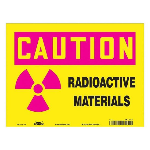 Safety Sign, 9 in H, 12 in W, Polyethylene, Vertical Rectangle,487C70