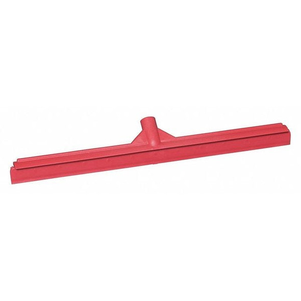 Tough Guy Floor Squeegee, Straight, Red, 23-39/64" W 48LZ65