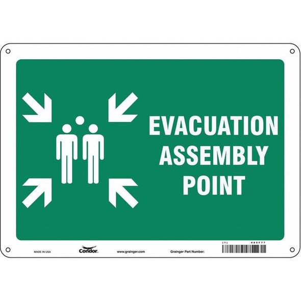 Condor Safety Sign,10 in x 14 in,Aluminum 485F77 Condor Safety Sign,10 in x 14 in,Aluminum 485F77