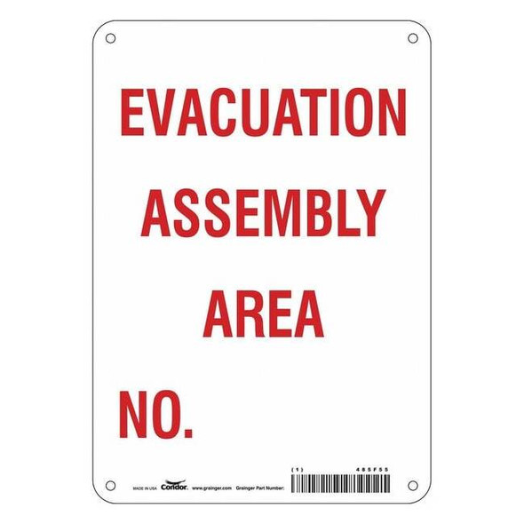 Safety Sign, 10 in Height, 7 in Width, Aluminum, Horizontal Rectangle, English