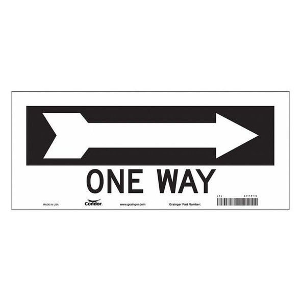 Traffic Sign, 6 1/2 in H, 14 in W, Vinyl, Vertical Rectangle, English, 477P19