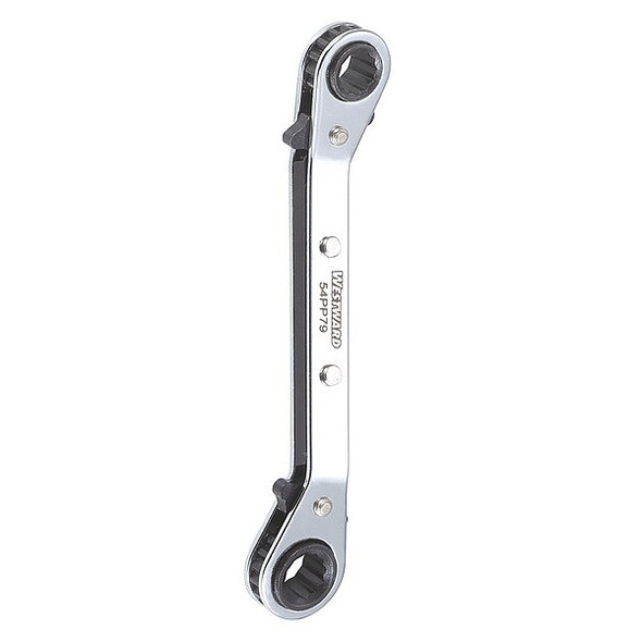 Westward Ratcheting Box End Wrench,5-7/16" L 54PP79
