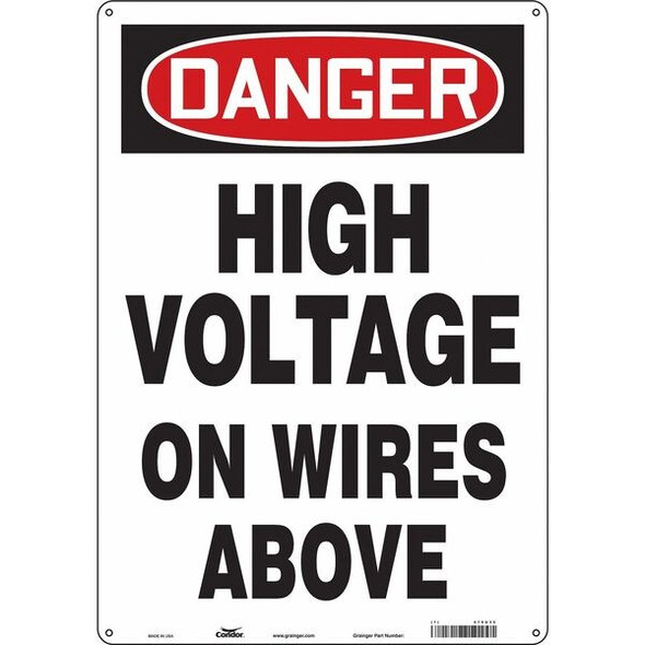 Condor Safety Sign,20 in x 14 in,Aluminum 479U35