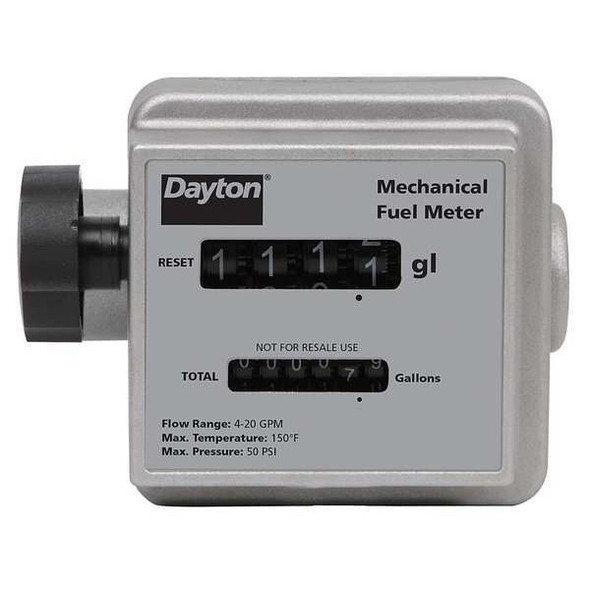 Dayton Flowmeter,Mechanical,3/4 In,4 to 20 gpm 40M286 Dayton Flowmeter,Mechanical,3/4 In,4 to 20 gpm 40M286
