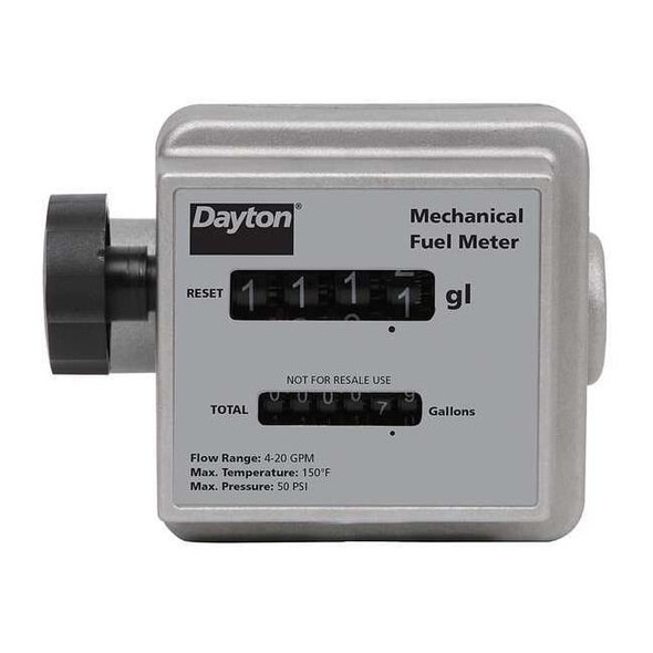 Dayton Flowmeter,Mechanical,3/4 In,4 to 20 gpm 40M286
