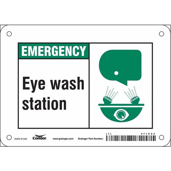 Condor Safety Sign,5 in x 7 in,Polyethylene 471C24