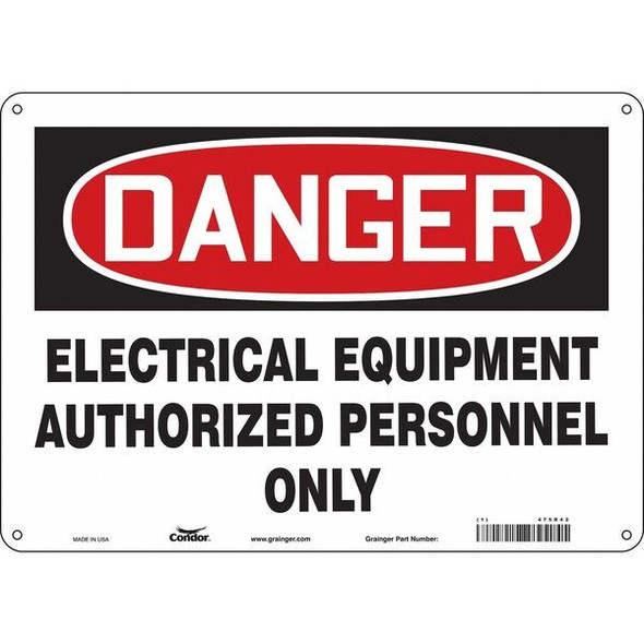 Condor Safety Sign,10 in x 14 in,Aluminum 475R42