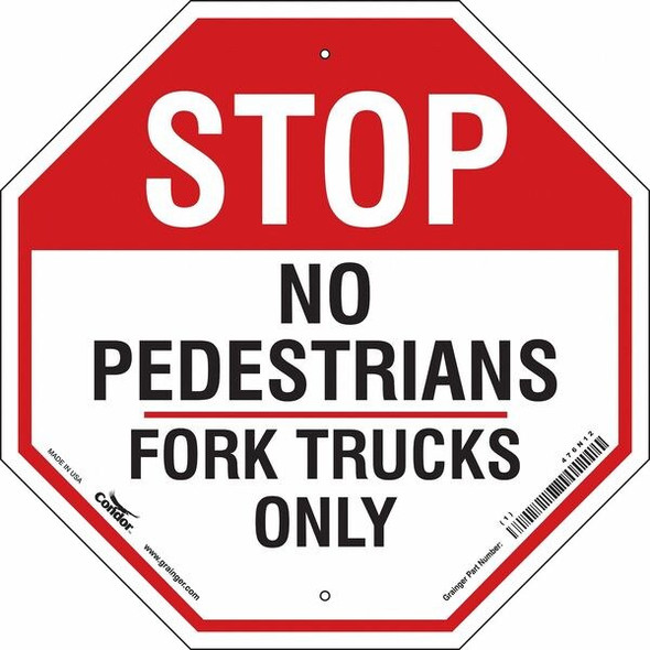 Condor Safety Sign,18 inx18 in,Aluminum 476N12