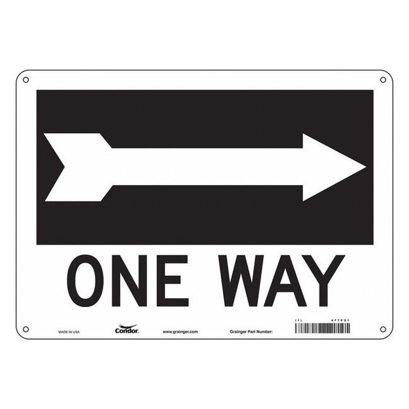 Traffic Sign, 10 in H, 14 in W, Aluminum, Horizontal Rectangle, English, 477P21