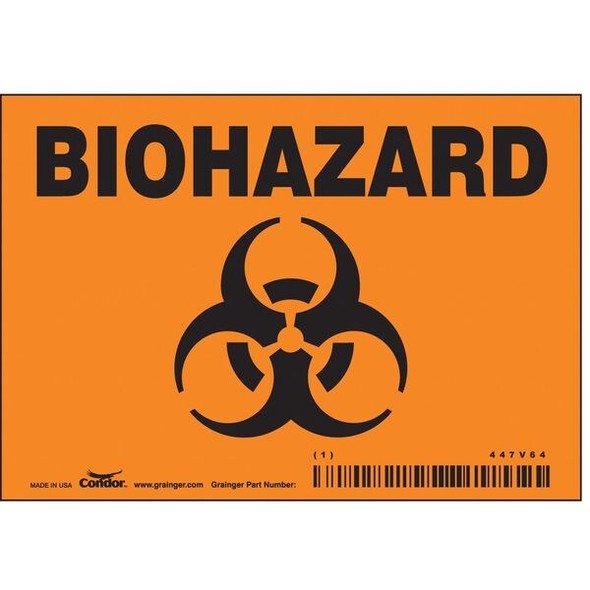 Condor Safety Sign,3 1/2 inx5 in,Vinyl,PK5 447V64 Condor Safety Sign,3 1/2 inx5 in,Vinyl,PK5 447V64