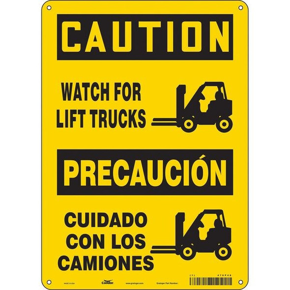Condor Safety Sign,14 inx10 in,Aluminum 476P48 Condor Safety Sign,14 inx10 in,Aluminum 476P48
