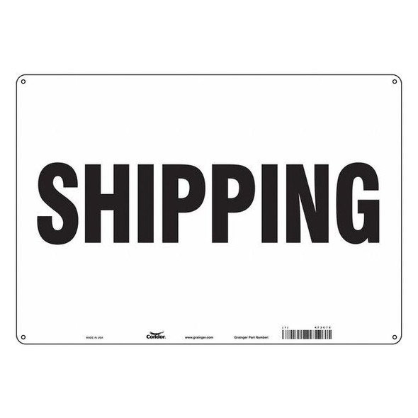Shipping, 20 in W x 14 in H, Horizontal Rectangle, Aluminum, 473C78