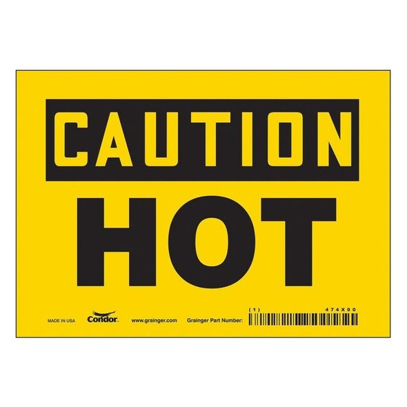 Danger Sign, 5 in H, 7 in W, Vinyl, Horizontal Rectangle, English, 474X90