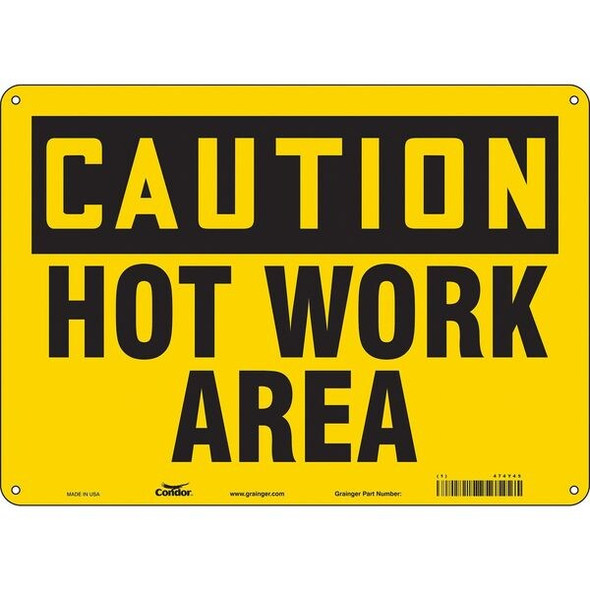 Condor Safety Sign,10 inx14 in,Polyethylene 474Y45 Condor Safety Sign,10 inx14 in,Polyethylene 474Y45
