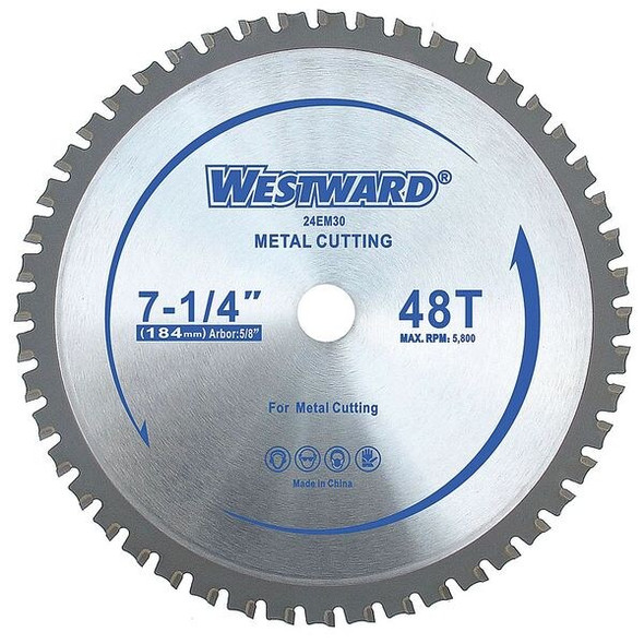 Westward CircularSawBlade,Carbide,Dia:7.25" 24EM30 Westward CircularSawBlade,Carbide,Dia:7.25" 24EM30