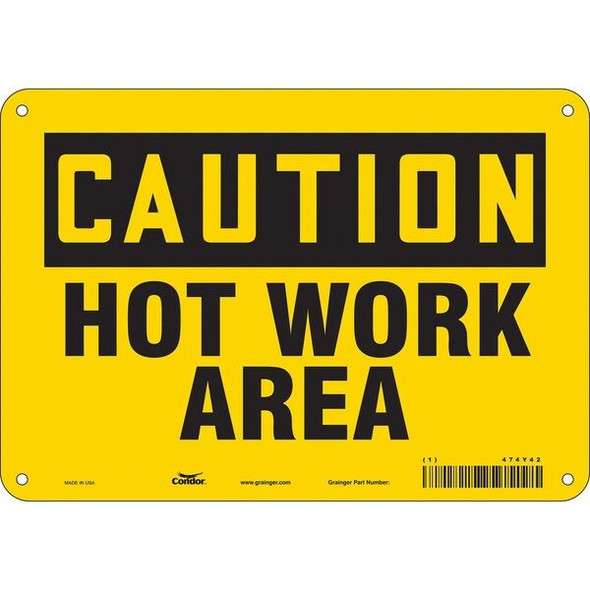Condor Danger Sign,10" W x 7" H,0.032" Thick, 474Y42 474Y42