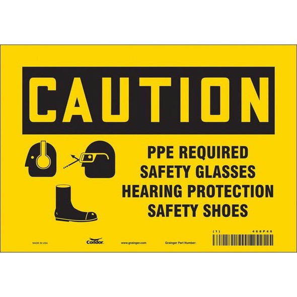 Condor Safety Sign,7 inx10 in,Vinyl 468P46 Condor Safety Sign,7 inx10 in,Vinyl 468P46