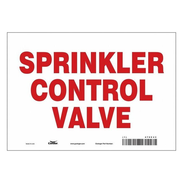 Condor Safety Sign,10" W,7" H,0.004" Thickness 470C43