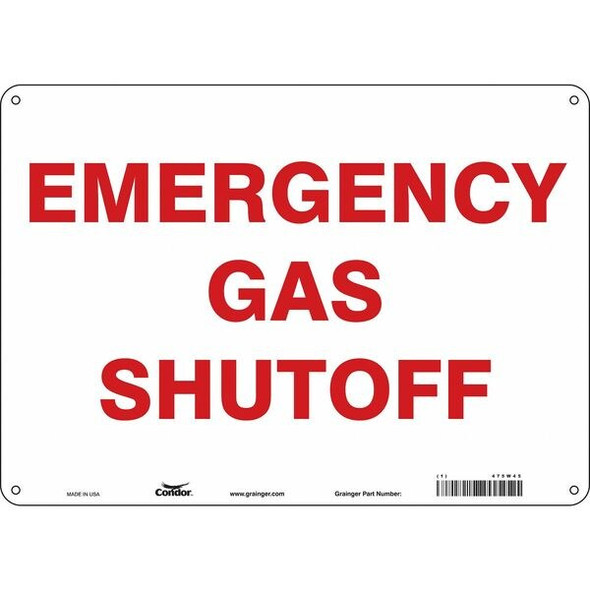Condor Safety Sign,10 in x 14 in,Polyethylene 475W45