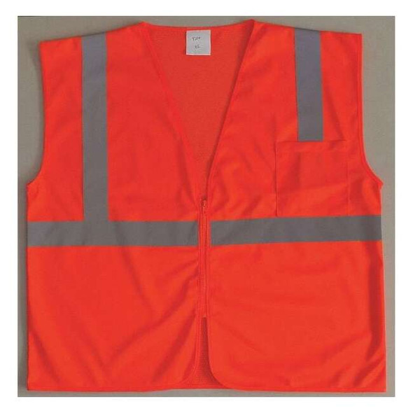 Condor U-Block Vest, Class2 Orange/Red, L 53YK85