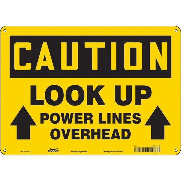 Condor Safety Sign,10 inx14 in,Polyethylene 475P52 Condor Safety Sign,10 inx14 in,Polyethylene 475P52