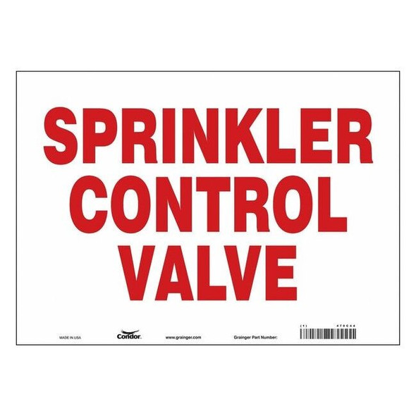 Condor Safety Sign,14" W,10" H,0.004" Thickness 470C44