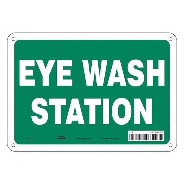 Eye Wash Station, 10 in W x 7 in H, Vertical Rectangle, Polyethylene, 470Z29