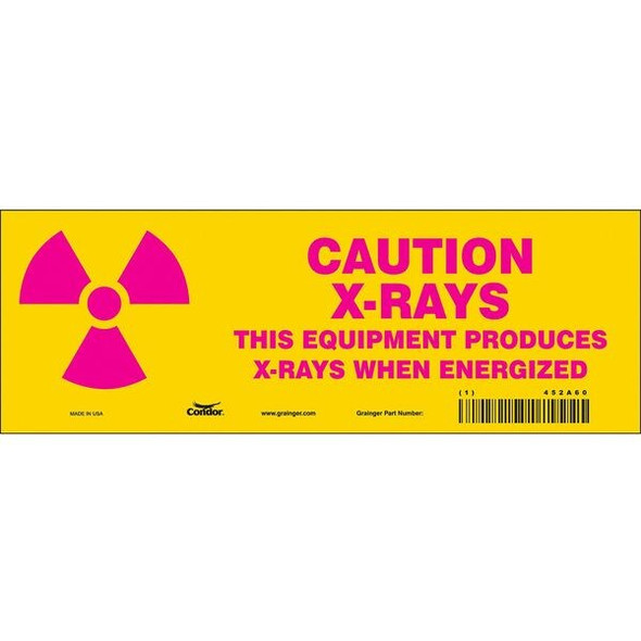 Condor Safety Sign, 3 1/2 in H, 10 in W, Vinyl, Vertical Rectangle,452A60 452A60