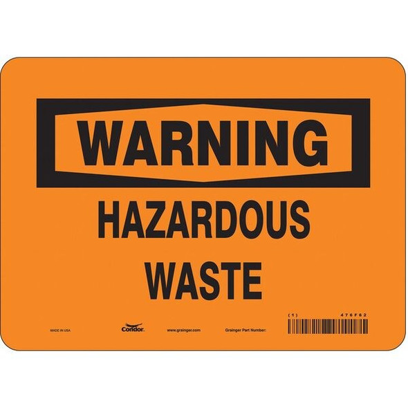 Condor Safety Sign,7 inx10 in,Vinyl 476F62 Condor Safety Sign,7 inx10 in,Vinyl 476F62