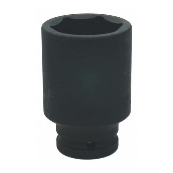 3/4 in Drive Impact Socket 42 mm Size 6 pt Deep Depth, Black Oxide