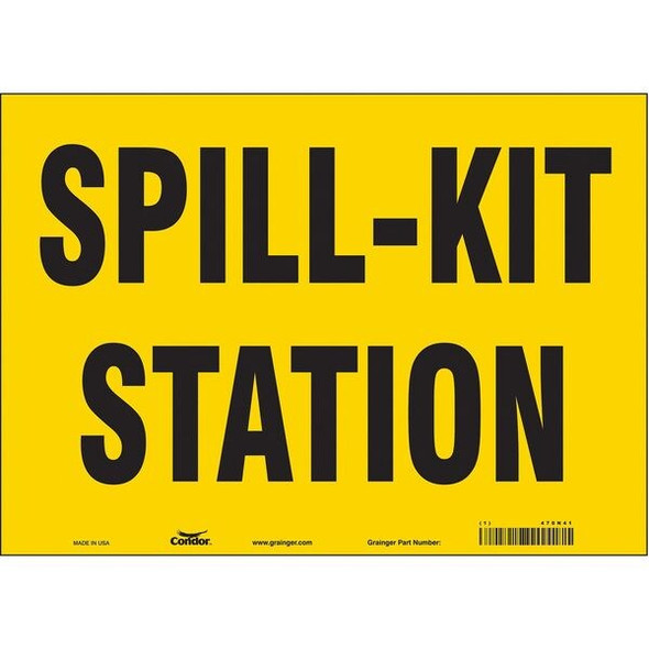 Condor Safety Sign,10 in x 14 in,Vinyl 470N41