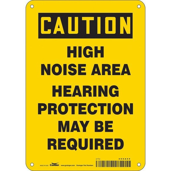 Condor Safety Sign,10 inx7 in,Polyethylene 466A05